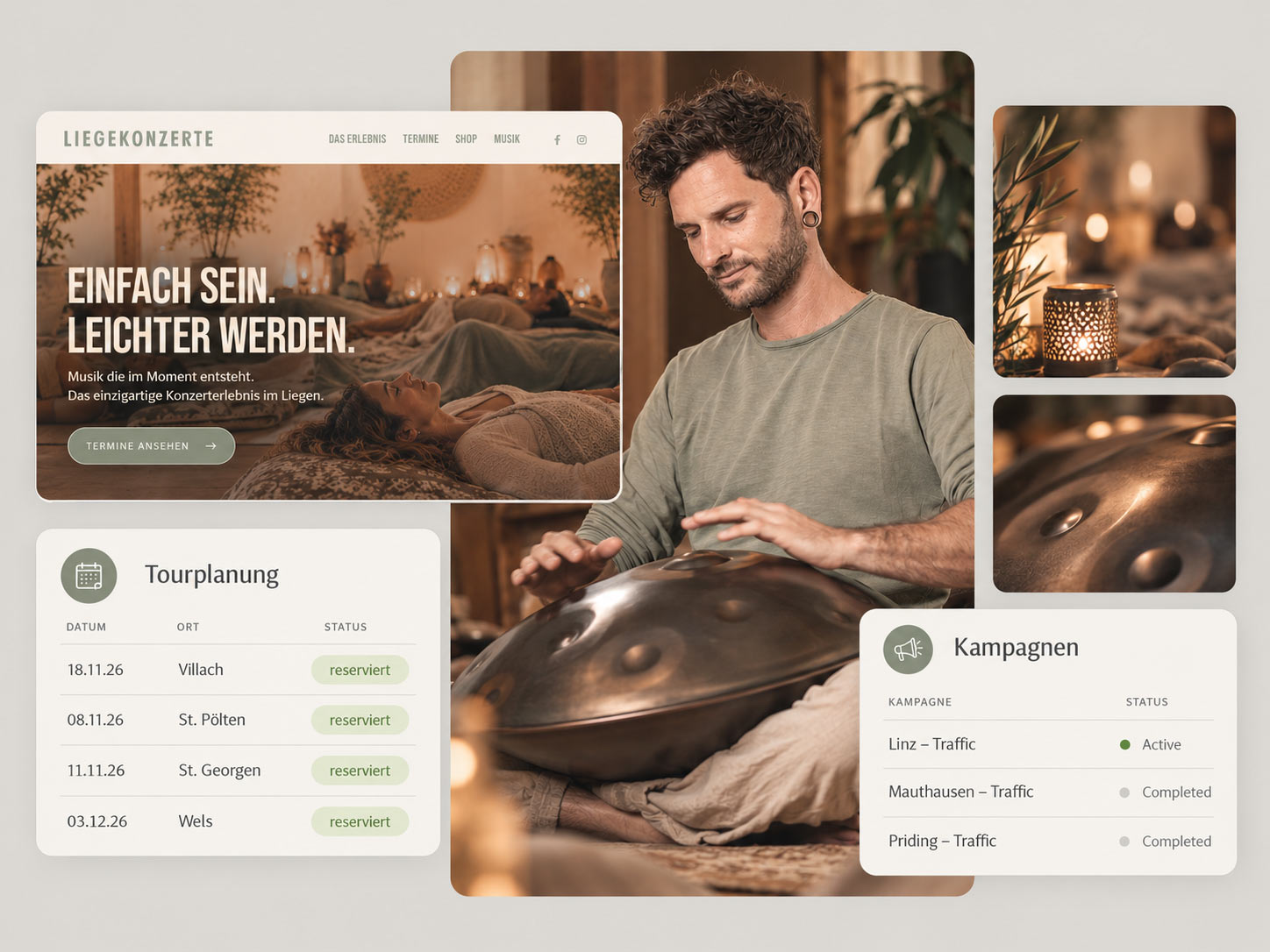 Liegekonzerte – Website, Tourmarketing und Kampagnen